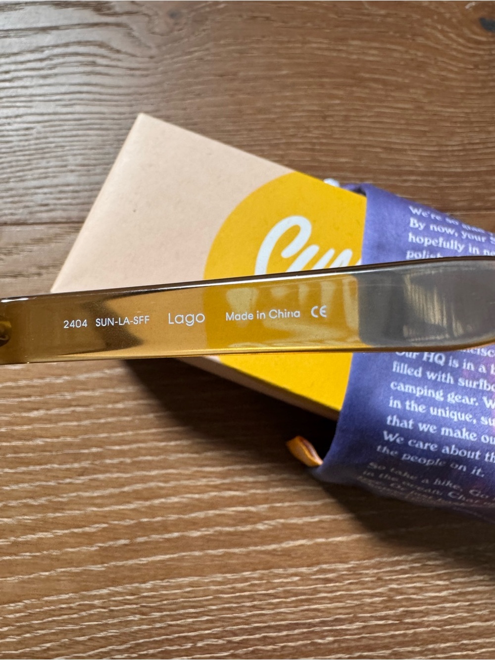 Sunski “Lago” Polarized Amber Translucent Rectangular Sunglasses - Picture 7 of 16